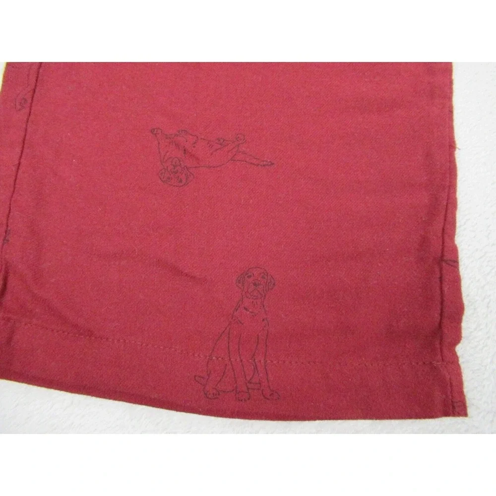 Sonoma Pants Men XL Red All Over Dog Print Flame Resistant Elastic Sleep 38x29